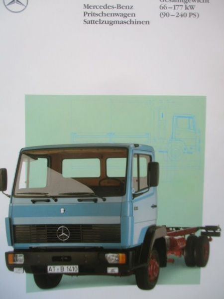Mercedes Benz Pritschenwagen Sattelzugmaschinen 6,5-15t 66-177kw Februar 1991
