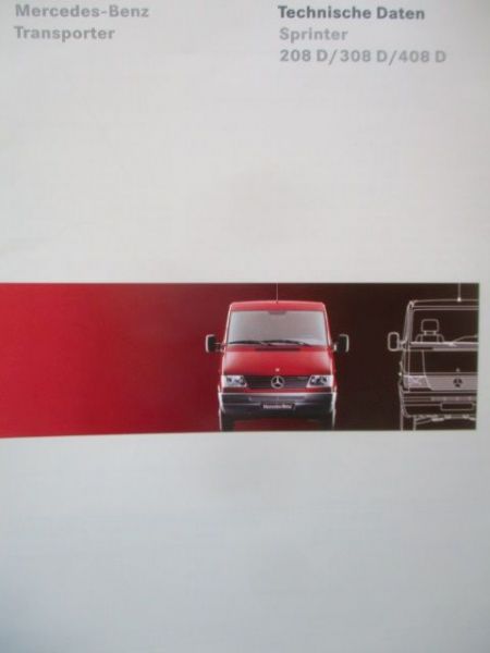 Mercedes Benz Transporter Technische Daten Sprinter 208D 308D 408D