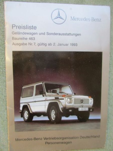 Mercedes Benz Geländewagen BR463 Januar 1993