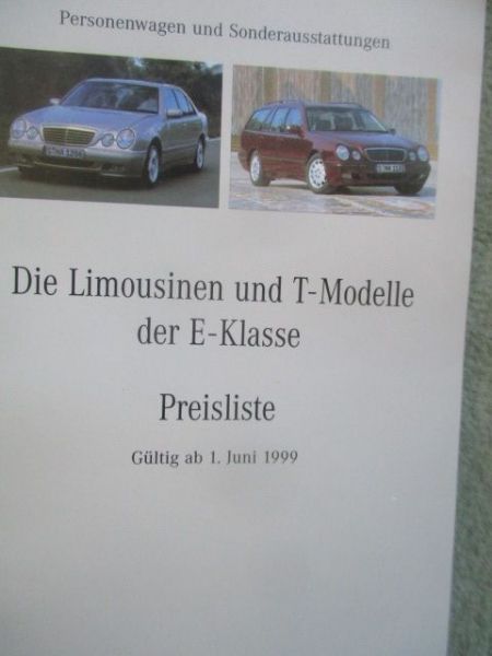 Mercedes Benz E-Klasse W210 +T-Modelle Juni 1999