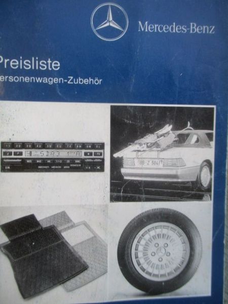 Mercedes Benz Personenwagen Zubehör August 1991
