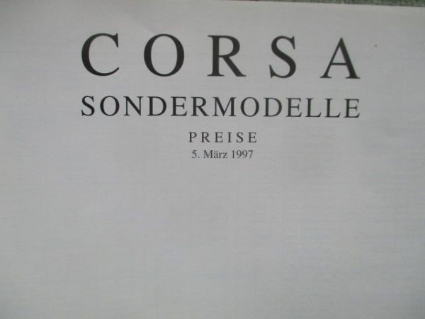 Opel Corsa B Sondermodelle 5.März 1997