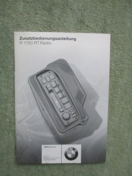 BMW R1150 RT Radio Zusatzanleitung Februar 2001