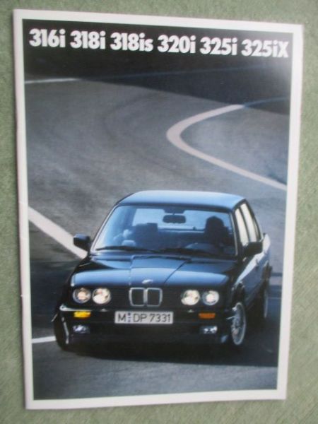 BMW 316i 318i 318is 320i 325i 325iX E30 Französisch September 1990