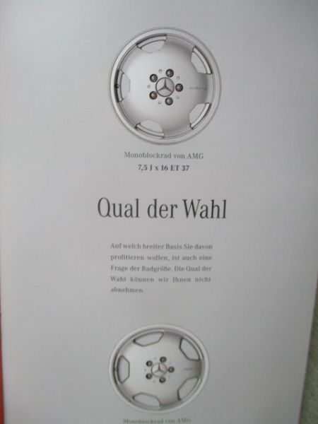 Mercedes Benz & AMG Leichtmetallräder August 1995