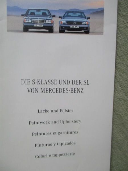 Mercedes Benz S-Klasse W140 SL R129 Lacke und Polster