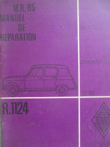 Renault R4 Service Manuael de Reparation Französisch