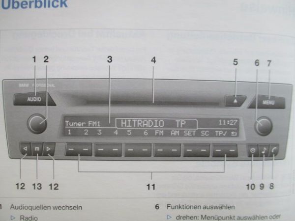 BMW Professional CD/MD Anleitung August 2006