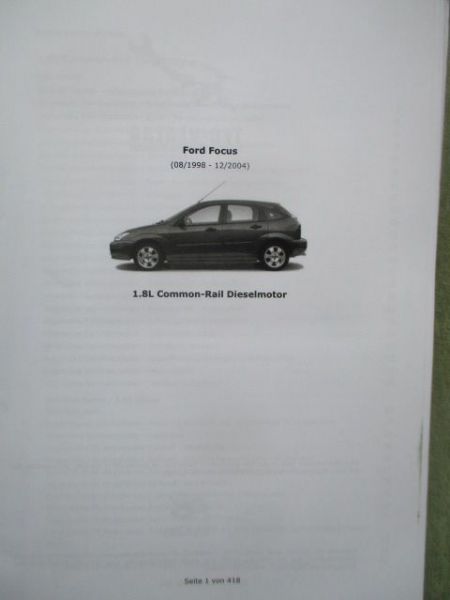 TEC-Verlag Ford Focus I (8/1998-12/2004 1.8l Common-Rail-Dieselmotor