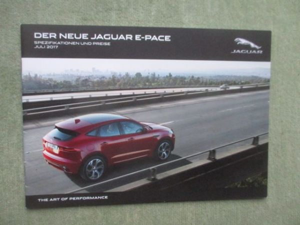 Jaguar E-Pace Preisliste Juli 2017