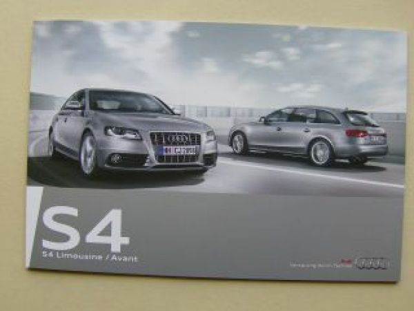 Audi S4 Limousine/Avant Prospekt September 2009 NEU