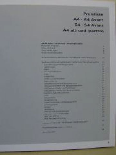 Audi A4 +Avant +S4 +allroad quattro Februar 2010 NEU