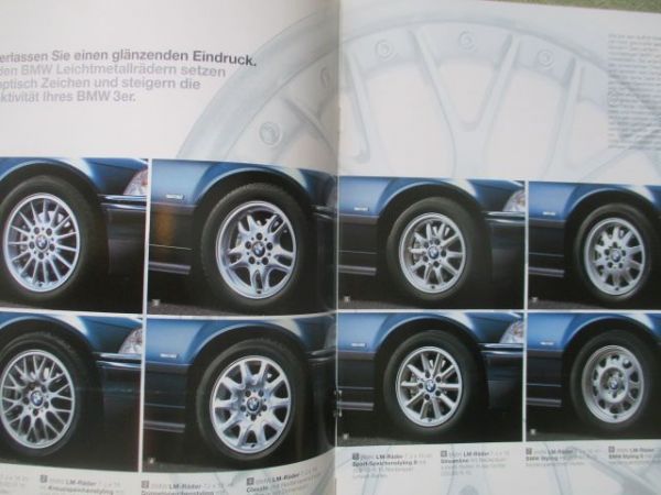 BMW 3er Reihe E36 Sonderausstattungen+Farbkarte September 1997