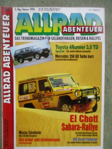 Allrad Abenteuer Januar 1994
