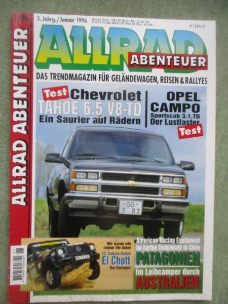 Allrad Abenteuer Januar 1996