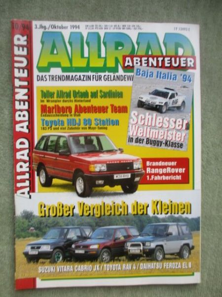 Allrad Abenteuer Oktober 1994