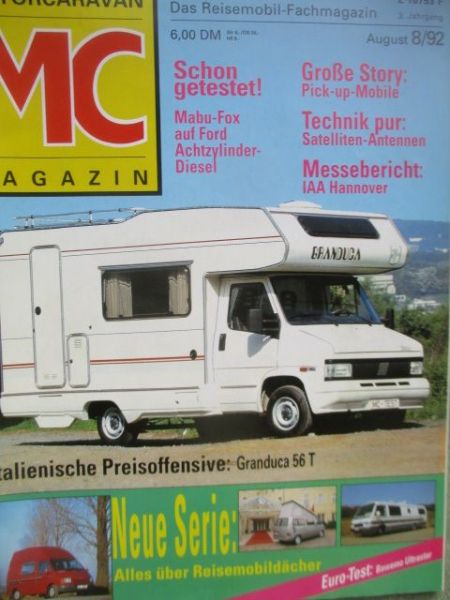 Motorcaravan Magazin August 1992