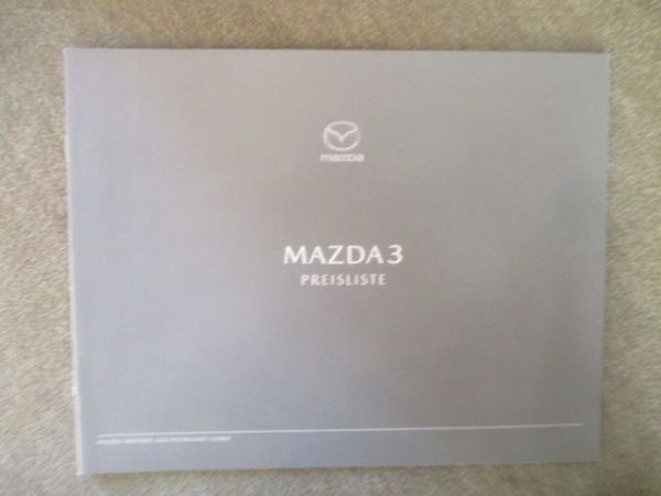 Mazda 3 (BP) Preisliste Juli 2019