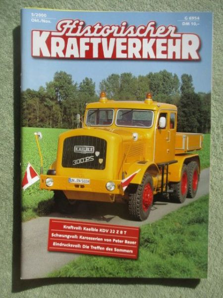 Historischer Kraftverkehr 5/2000