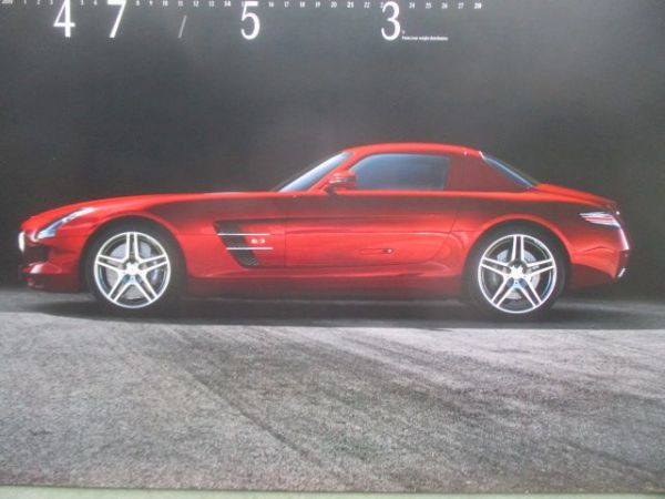 Mercedes Benz SLS AMG C197 2010 49x68cm