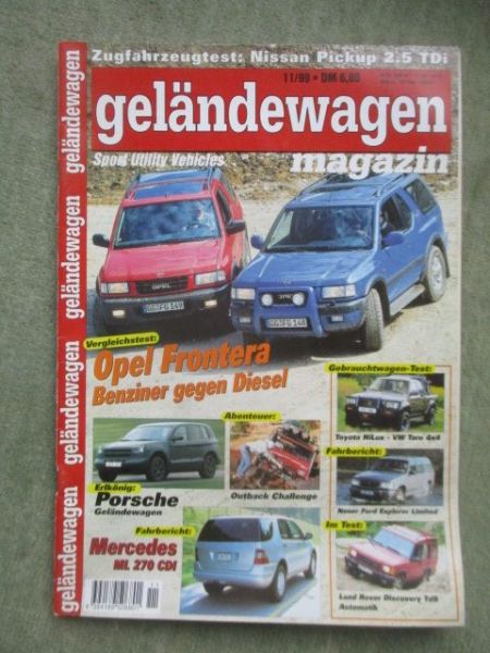 geländewagen magazin November 1999