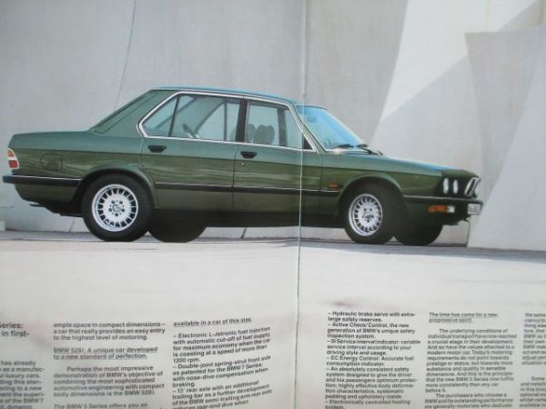 BMW 528i E28 Prospekt Englisch März 1981