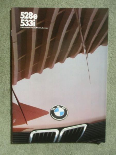 BMW 528e 533i E28 Prospekt März 1983 USA