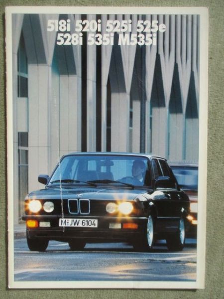 BMW 518i 20i 525i 525e 528i 535i M535i E28 September 1987