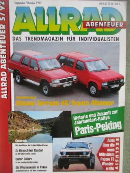 Allrad Abenteuer September +Oktober 1992