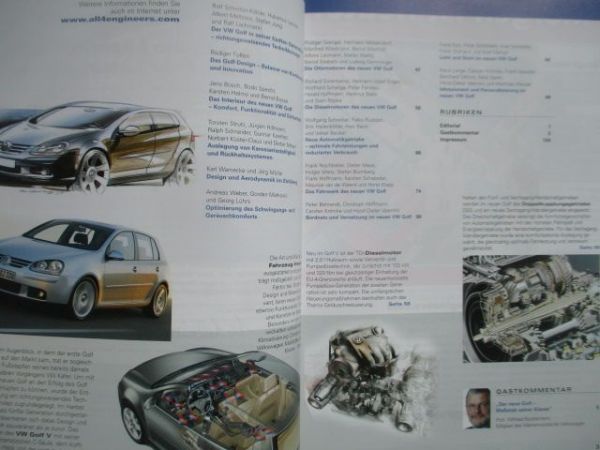 ATZ MTZ extra Der neue Golf Oktober 2003