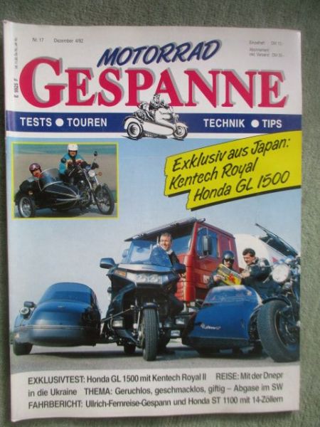 Motorrad Gespanne Dezember 4/92