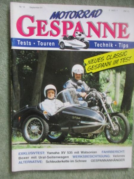 Motorrad Gespanne September 1991