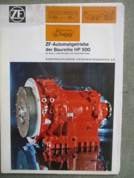 ZF-Automatikgetriebe der Baureihe HP 500 für Busse,Lastwagen und Spezialfahrzeuge