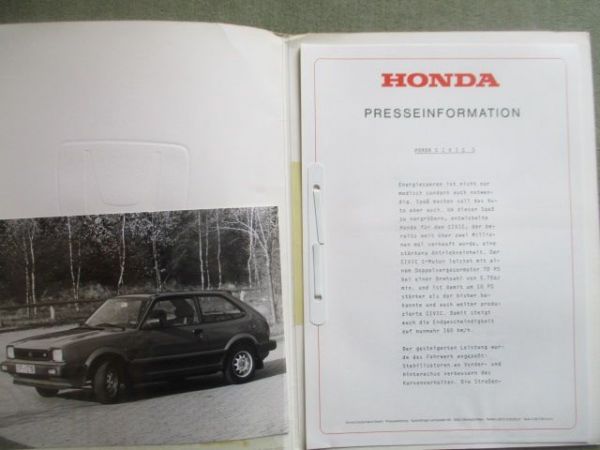 Honda Civic S 2. Generation Presseinformation +Foto