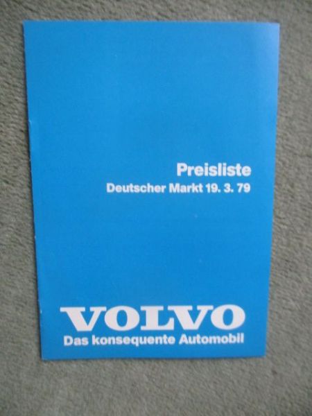 Volvo Preisliste 19.März 1979
