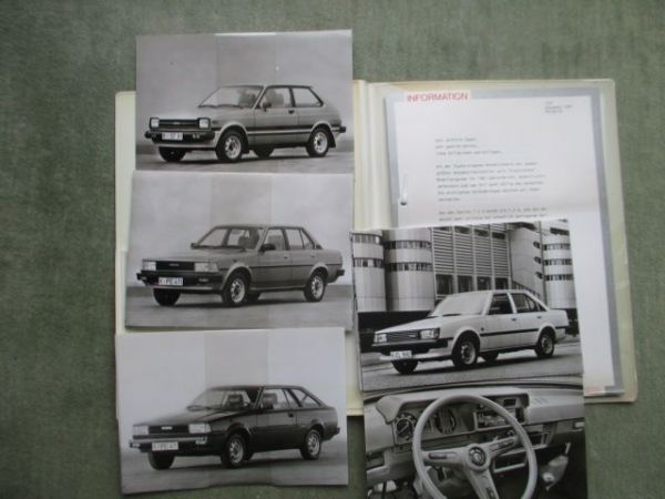 Toyota Modellprogramm 1982 Pressemappe