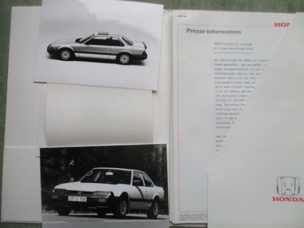 Honda Presseordner Jazz +Civic +Prelude +Prelude 2.0i-16V