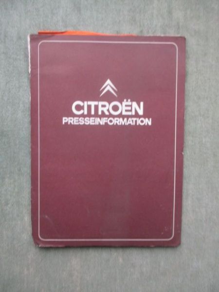Citroen CX 2400 GTi Pressemappe +Fotos