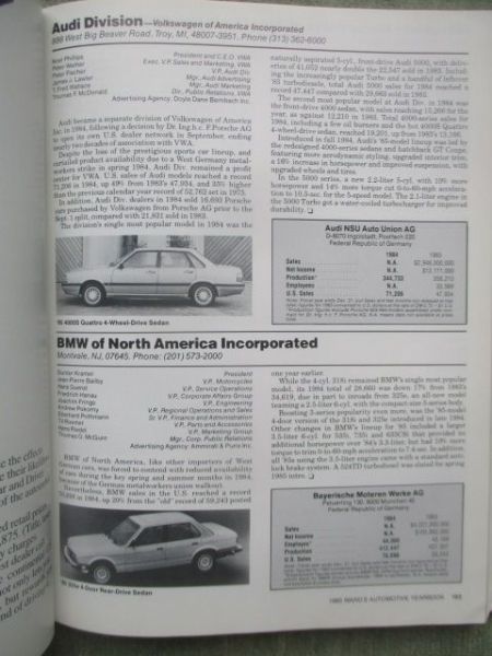 wards Automotive Yeaarbook 1985 Forty-Seventh Edition