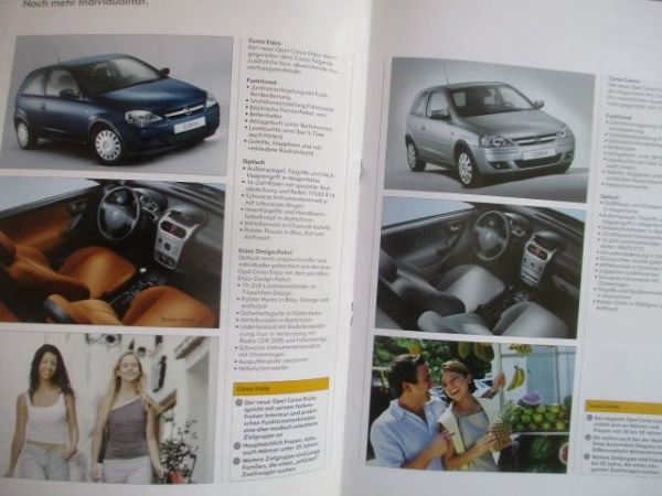 Opel Corsa C Modelljahr 2004 Produktinformation intern