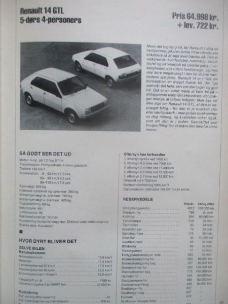 arets biler af Bent Elsnab Modelljahr 1979 Dänisch