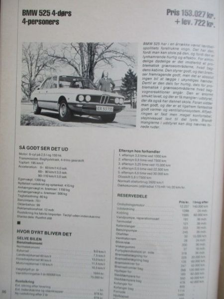 arets biler af Bent Elsnab Modelljahr 1979 Dänisch