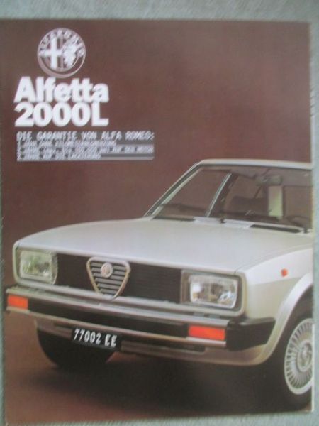 Alfa Romeo Alfetta 2000L Prospekt
