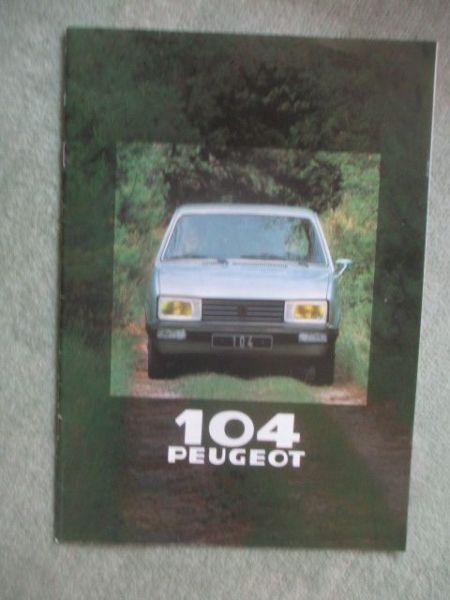 Peugeot 104 ZL ZR ZS Katalog 1980