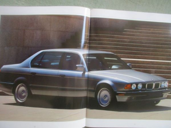 BMW 750iL E32 Großformat Prospekt März 1988 US Version
