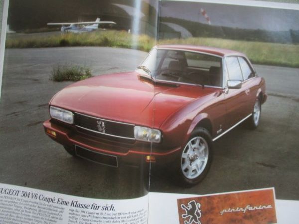 Peugeot 504 Cabriolet Coupé +V6 Prospekt  1983