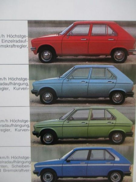 Peugeot 104 GL GR SR S Prospekt 1980