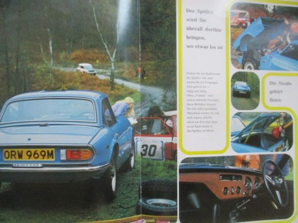 Triumph Spitfire Mk4 Prospekt Deutsch 1974