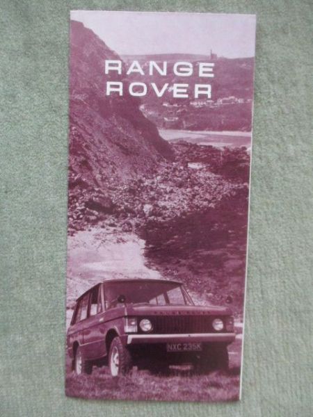 Range Rover Flyer Kleinformat Prospekt Juni 1975