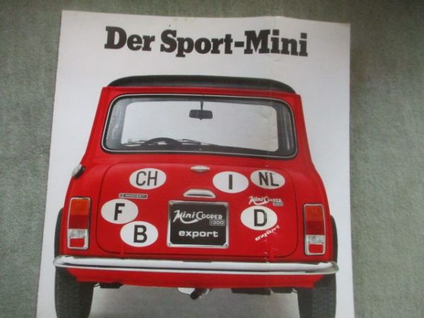 Mini Cooper 1300 export Der Sport-Mini Großformat Katalog